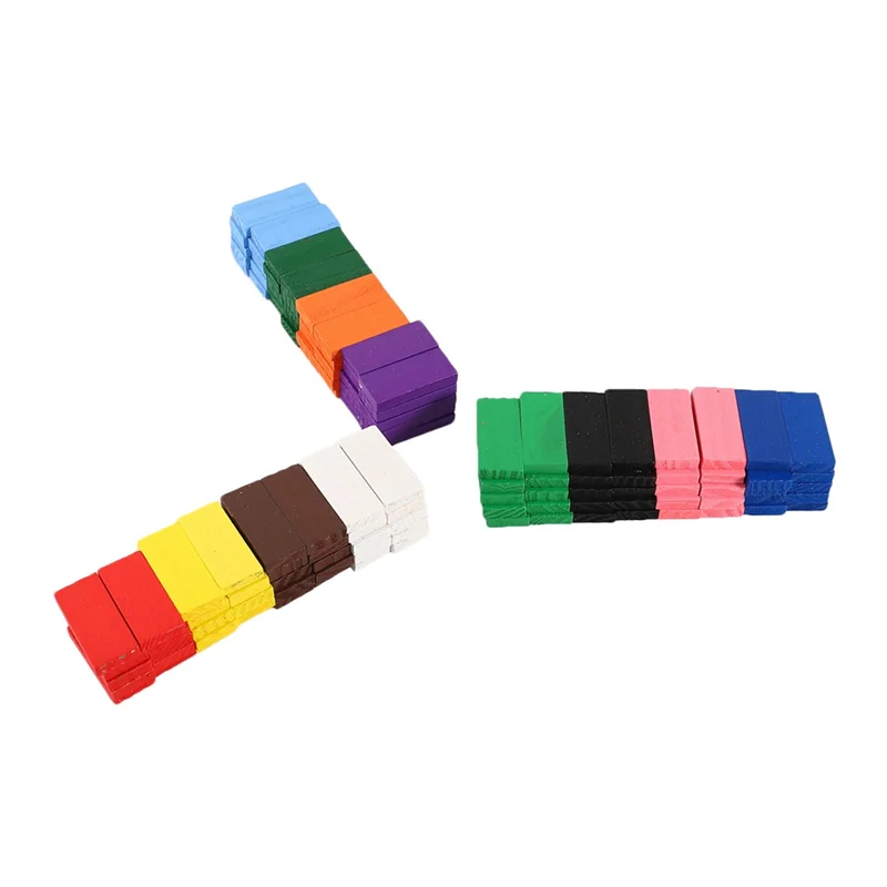 Juego de bloques de dominó LCLL-2X, dominó de colores, juego educativo de dominó de madera para niños, regalo para niños