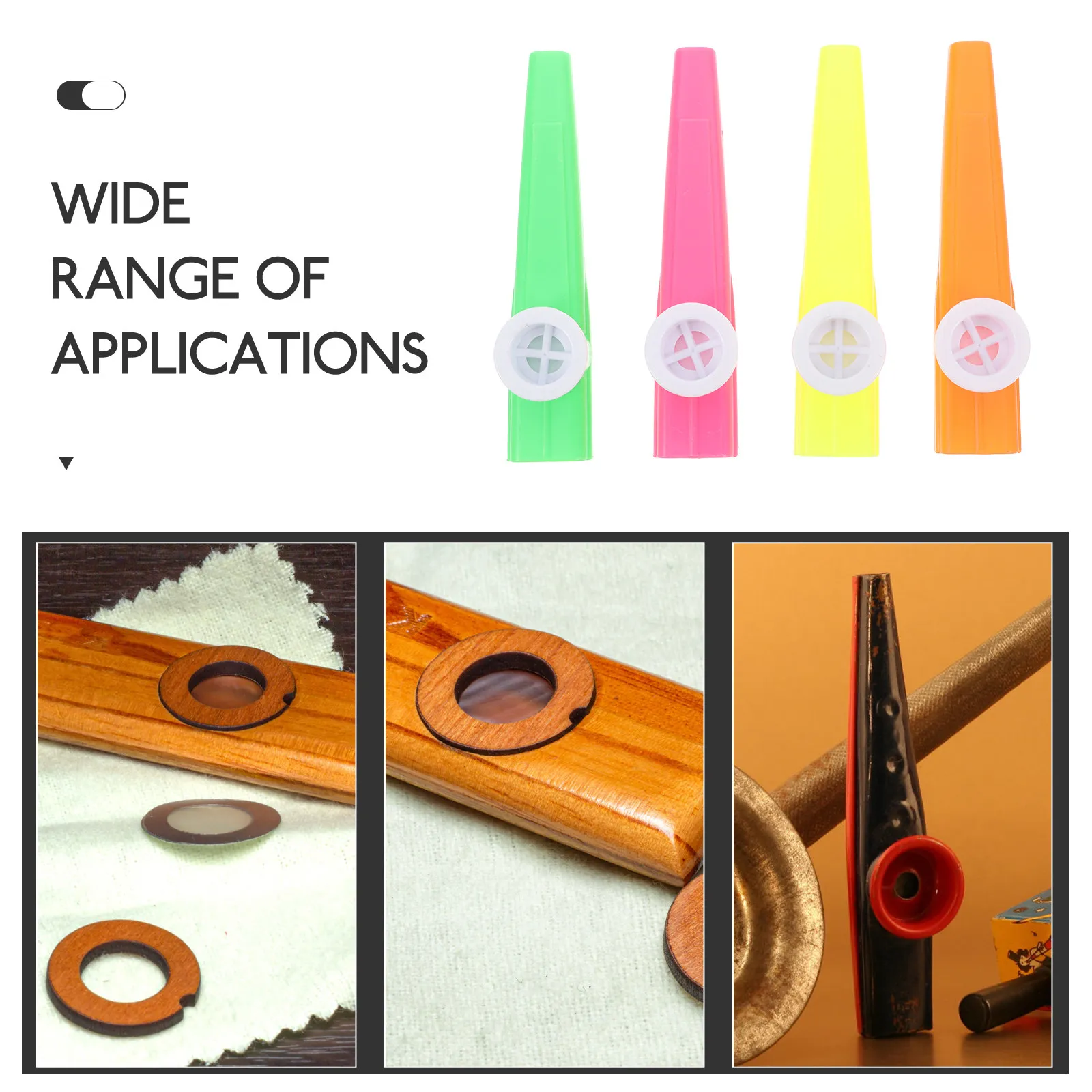 24Pcs Plastic Kazoos Assorted Colors Lightweight Portable Mini Wind Instrument for Kids Adults No Music Theory Needed Easy Play - view 4