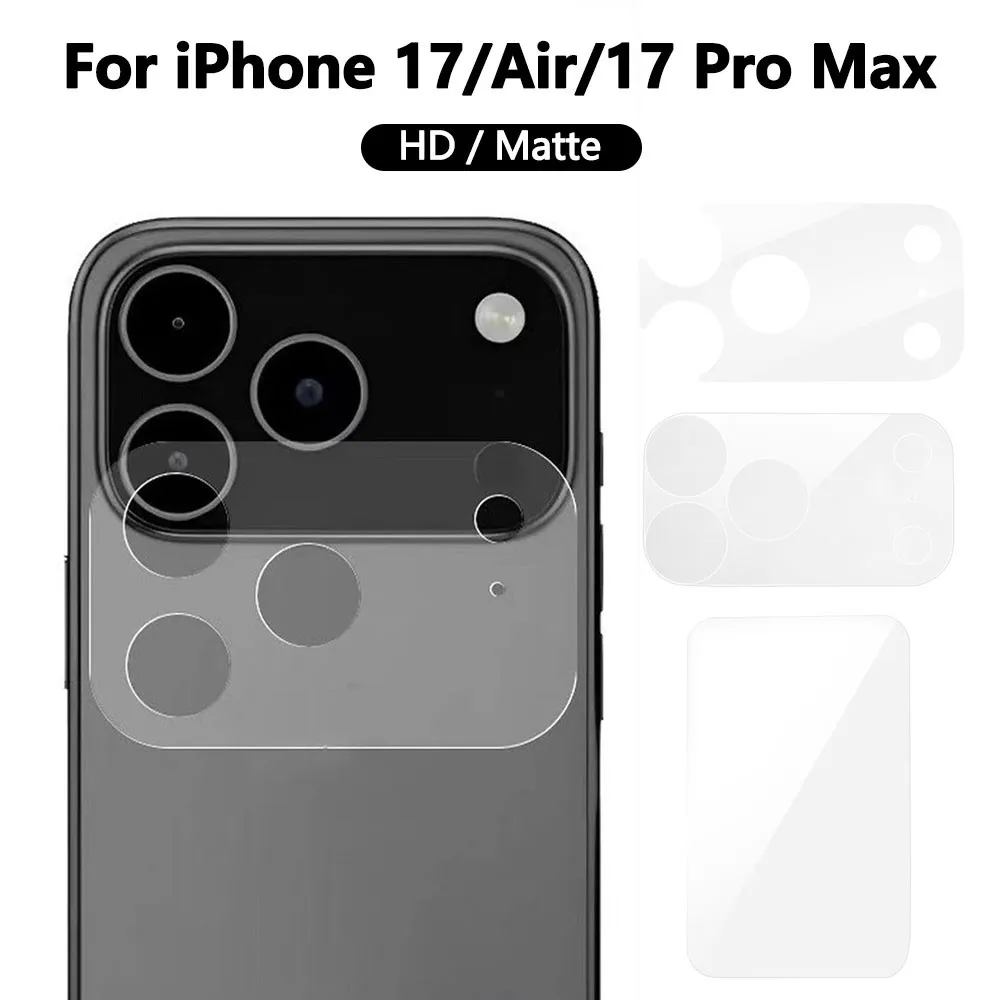 Full Cover Lens Protective Film Matte Frosted HD Camera Protector Clear Anti Scratch Lens Cover for iPhone 17/Air/17 Pro Max