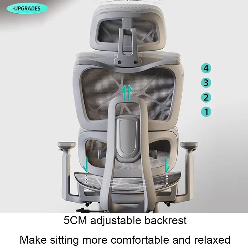 

Ergonomic Office Chair 3D Adjust Armrest Gaming Elastic Lumbar Pillow Backrest Mute Chair Silla De Escritorio Office Furniture
