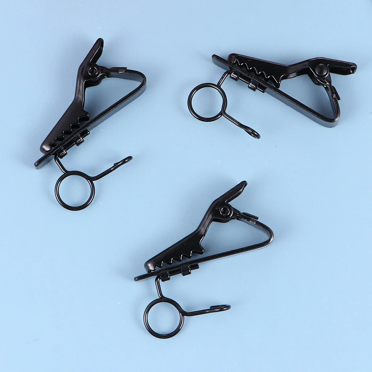

24pcs Microphone Lapel Tie Clip Universal Mini Lapel Lavalier Microphone Mic Clip Iron Clip Black( 8.5MM Clips + Spon