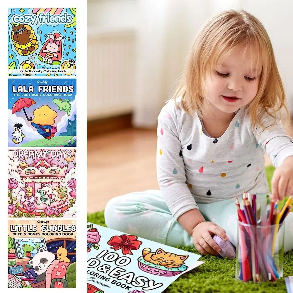 

Забавная мультяшная книжка-раскраска для снятия стресса, обучающая книга для рисования граффити, подарок в мягкой обложке для взрослых и подростков