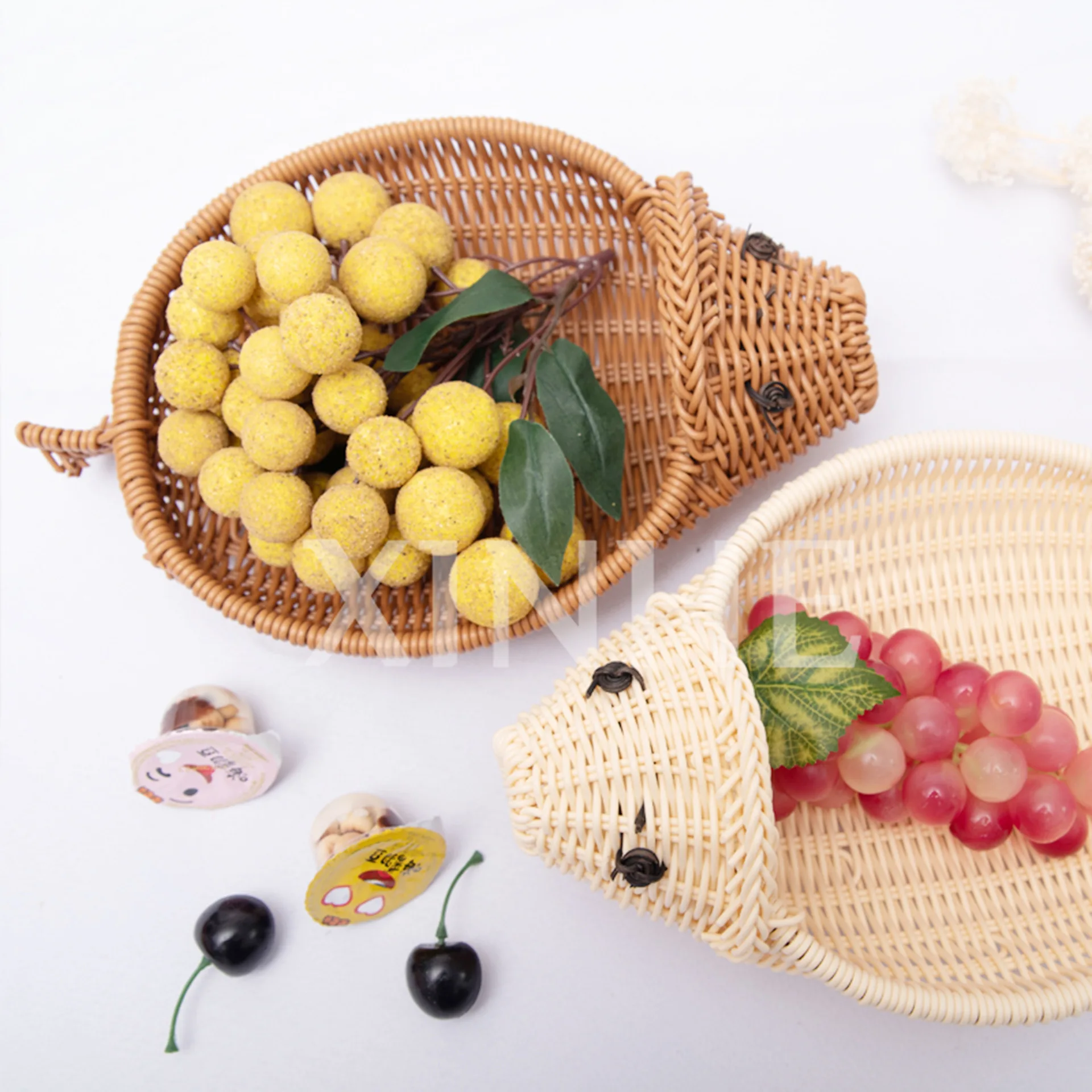 Imitation rattan creative weaving simulation animal basket, fruit basket, storage furnishings, home storage basket, rattan baske