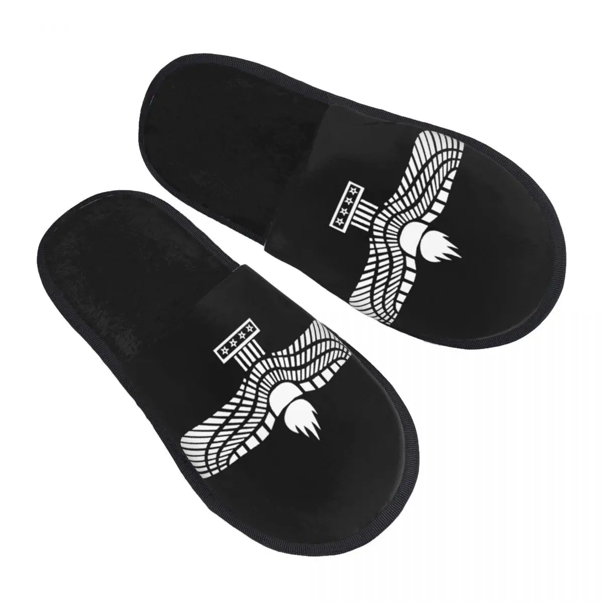 Custom Print Women Syriac Suryoyo Flag House Slippers Cozy Warm Aramean Memory Foam Fluffy Slipper Indoor Outdoor Shoes