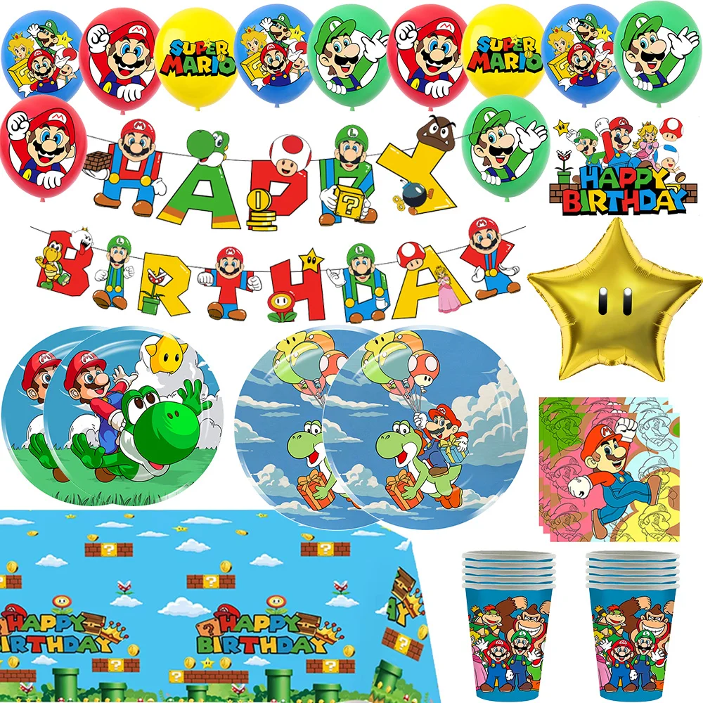 

Mario Bros Birthday Party Decoration Super Mario Balloon Decoration Cake Decoration Kids Birthday Gifts Baby Shower Supplies