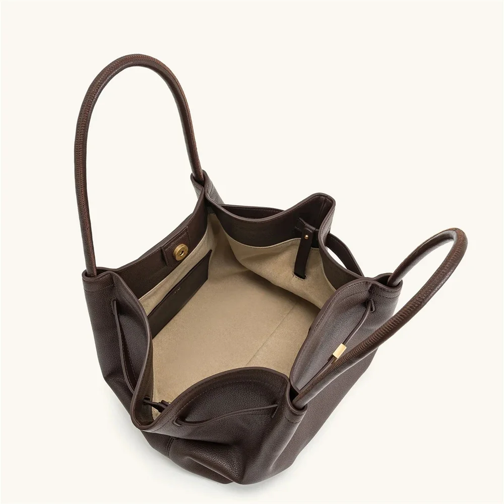 حقيبة كتف JW PEI للنساء، سعة كبيرة، بني داكن مع جيب محفظة | حقيبة يد جلدية أنيقة وفاخرة #4