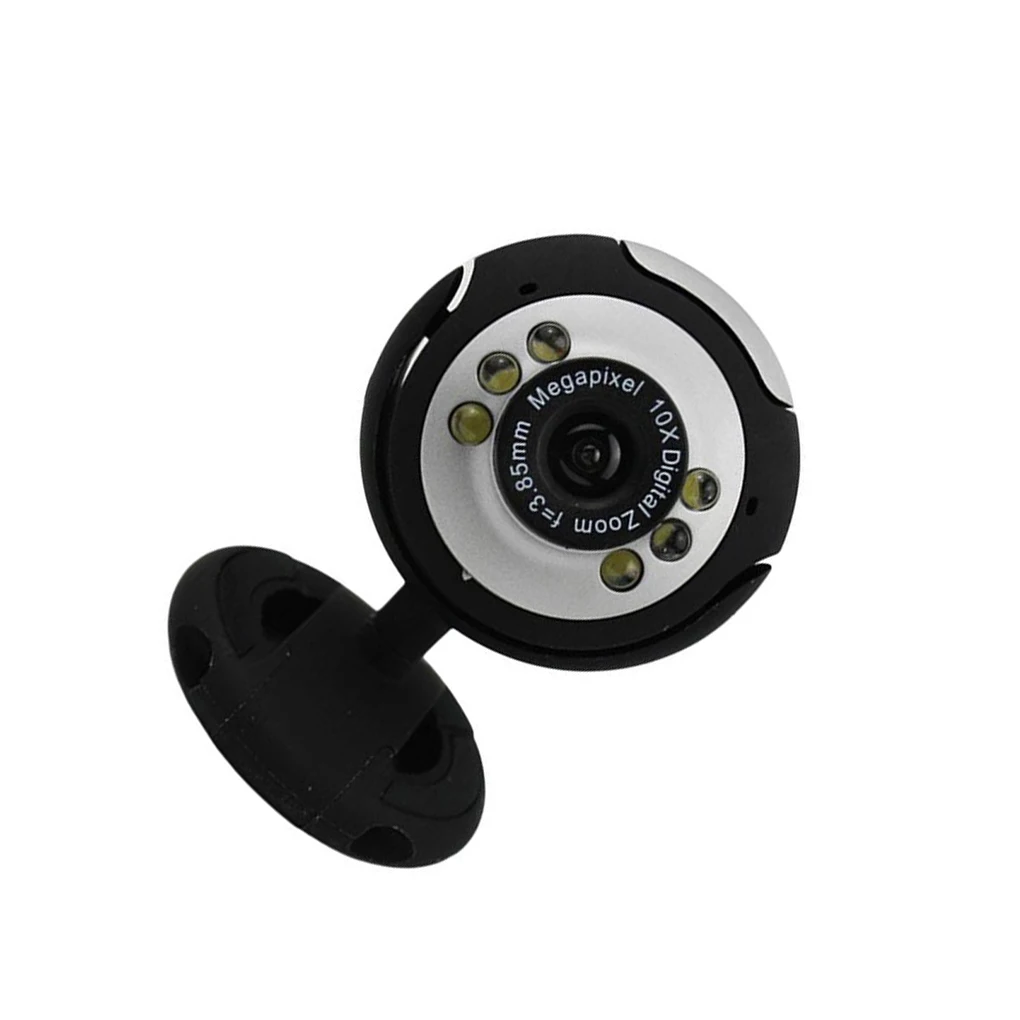 USB Webcam HD Digital Zoom 360 Degree Rotation Clip-on Computer for PC