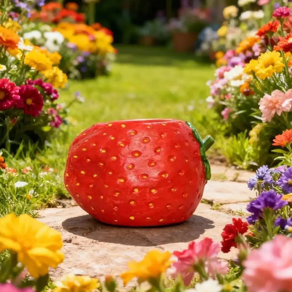 Creative Cartoon Large Strawberry Stool - Residential Furniture, Outdoor Garden Courtyard Craft Ornament