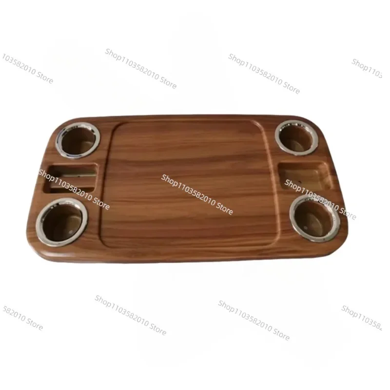 Suitable for brown square boat table, built-in cup holder, boat base and lock packaging, durable plastic material