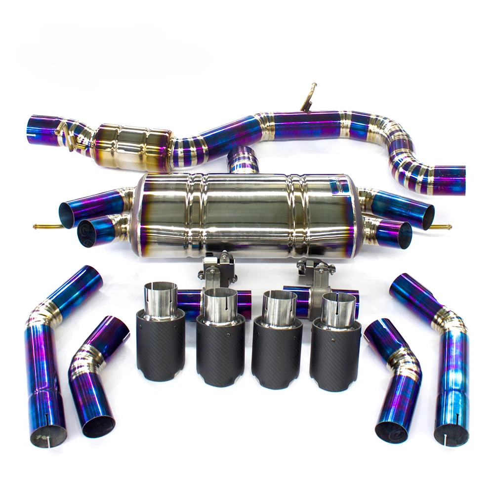 Selling Titanium Exhaust Valve System Oval Muffler Catback Exhaust System for S3