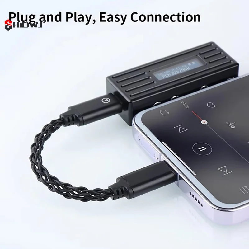 TRN إلى النوع C إلى Type-C DAC أمبير ترقية كابل Hifi محول سماعة مكبر للصوت 8-حبلا سلك للهاتف TRN TE PRO