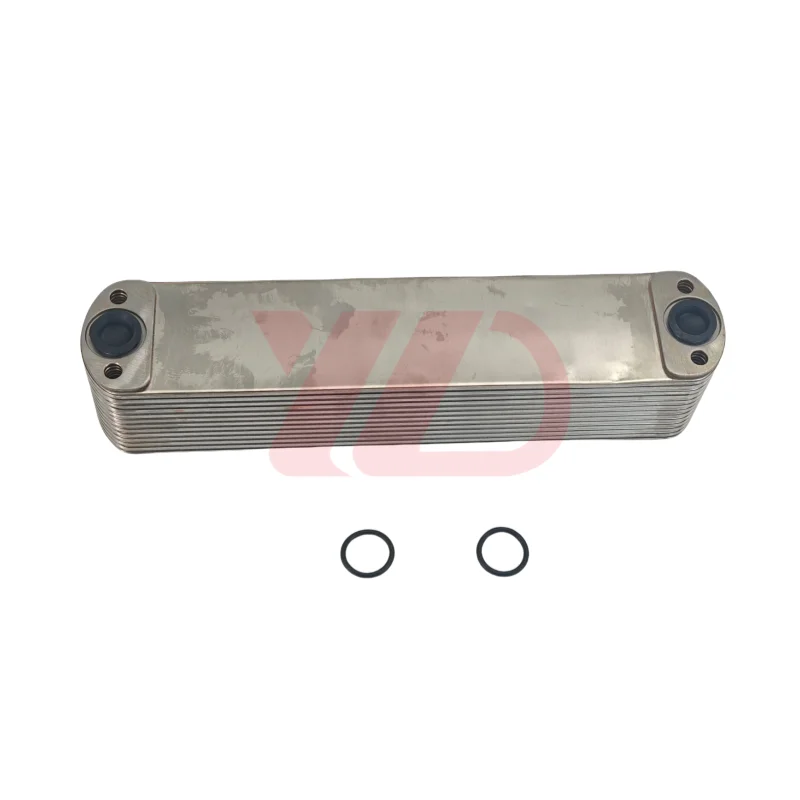 Hot Sale Di esel Engine Parts Ori ginal Color Oil Cooler Core 4965487 for Cum mins QSX15 ISX15