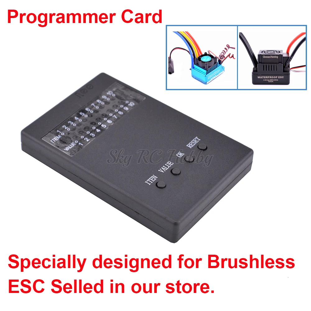 RC Car Brushless ESC Programmer Card Programming Board for 60A 80A 120A ESC Electronic Speed Controller