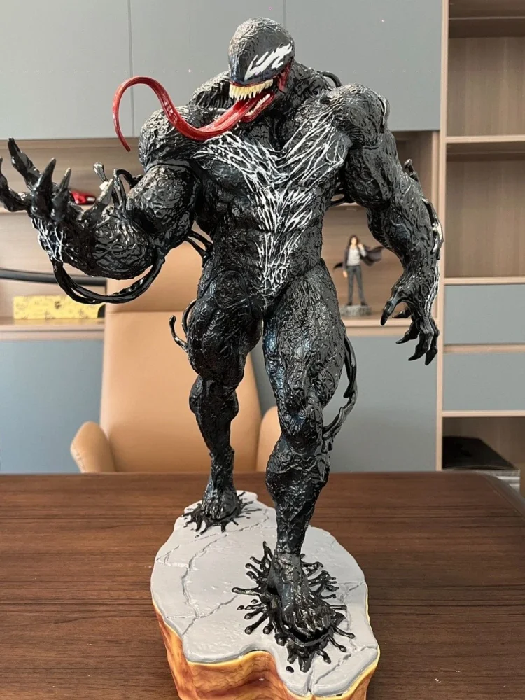 Figura de Venom de Marvel de 50cm, modelo personalizado de muñecas de gran tamaño, figura de acción decorativa coleccionable, juguete Gif para adultos y niños, 1/3