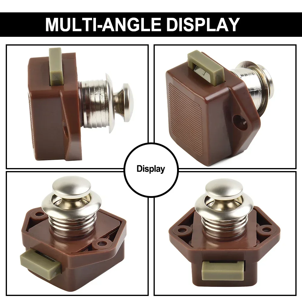 Camper Car Push Lock Diameter 20mm RV Caravan Boat Motor Home Cabinet Drawer Latch Button Locks Furniture Hardware Home