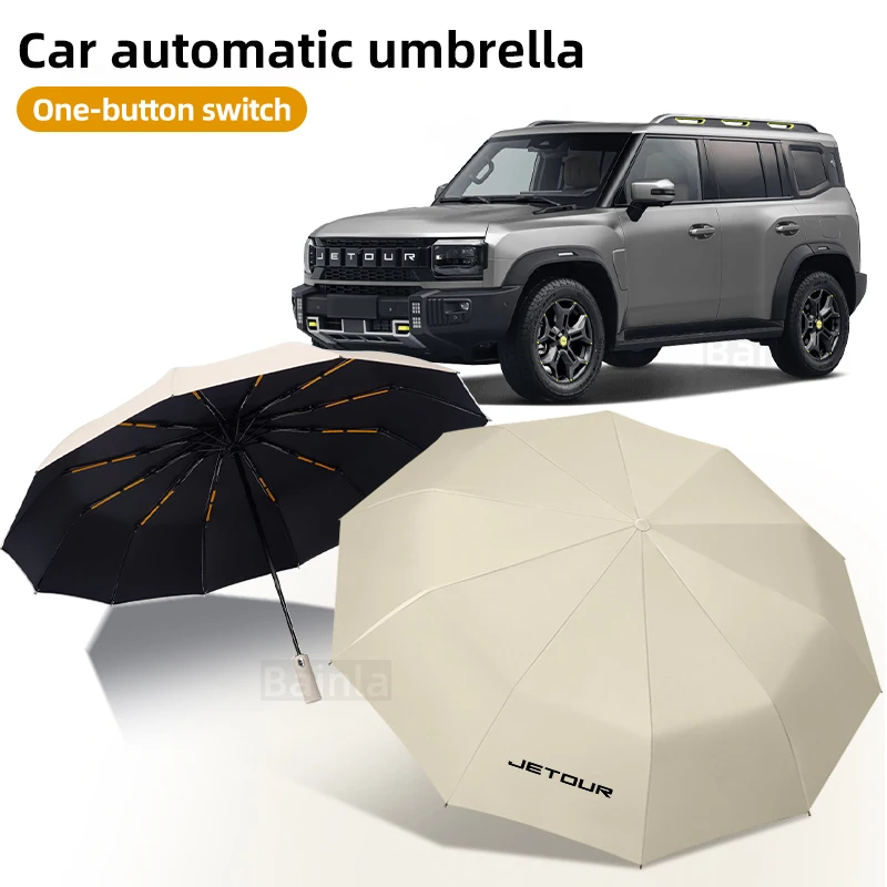 Customize Logo automatic folding car umbrella,Blocks UV rays,For Chery Jetour X70 X70SM X90 Plus X95 Dashing T2 T3c TRAVELER T-1