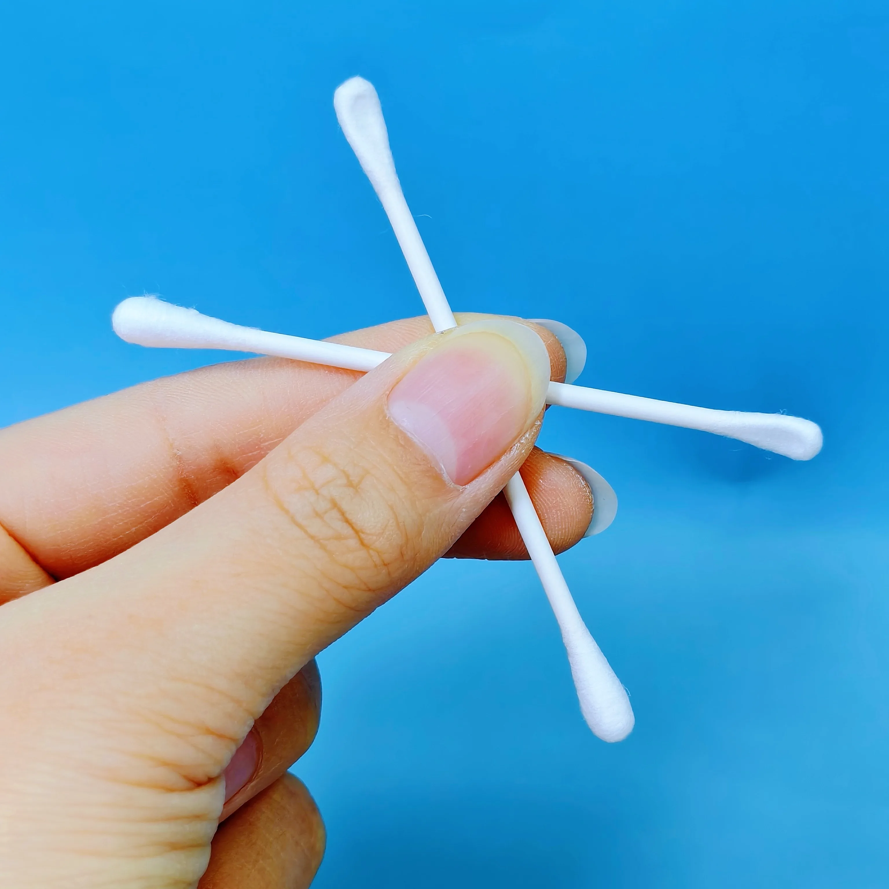 100/200 шт. двусторонние толстые ватные палочки в богемном стиле с круглой ложкой и хлопковыми ручками-палочками