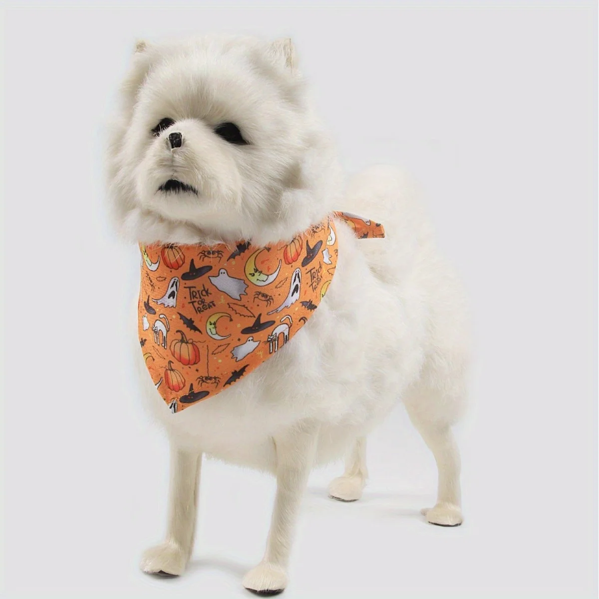 1pcs Halloween Pet Drool Scarf, Pumpkin Ghost Funny Cat Scarf, Large Dog Triangle Scarf, Pet Scarf