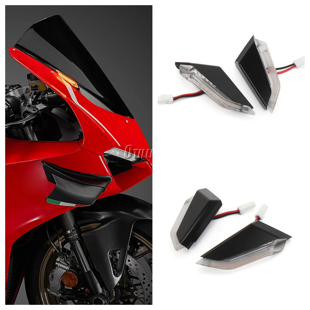 

Motorcycle Accessories LED Turn Signal Light Rearview Mirror Highlight Flasher Indicator For Ducati Panigale V2 PANIGALE V4 V4R