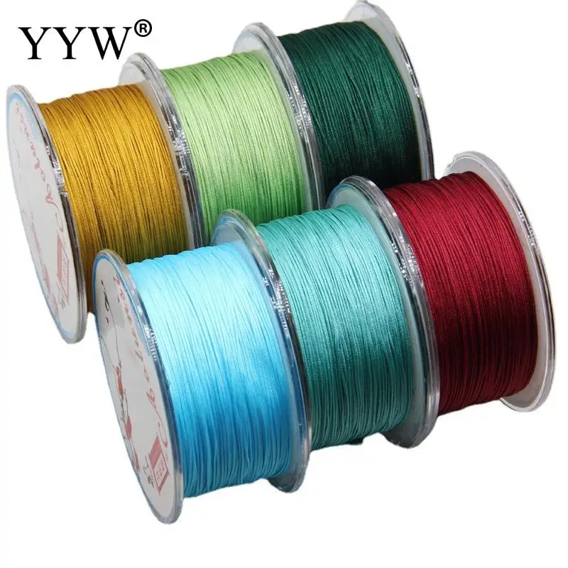 6mm 50m Macrame Rope Satin Rattail Nylon Cords/String Beading Thread Chinese Knot Cord For Diy Jewelry Making Accessories