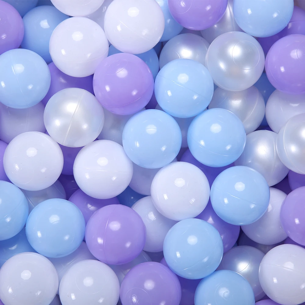 5.5CM 100pcs PE Ball Pit Balls Crush Proof Plastic Balls With Reusable Net Bag for Kids Activity Center Play House Toys