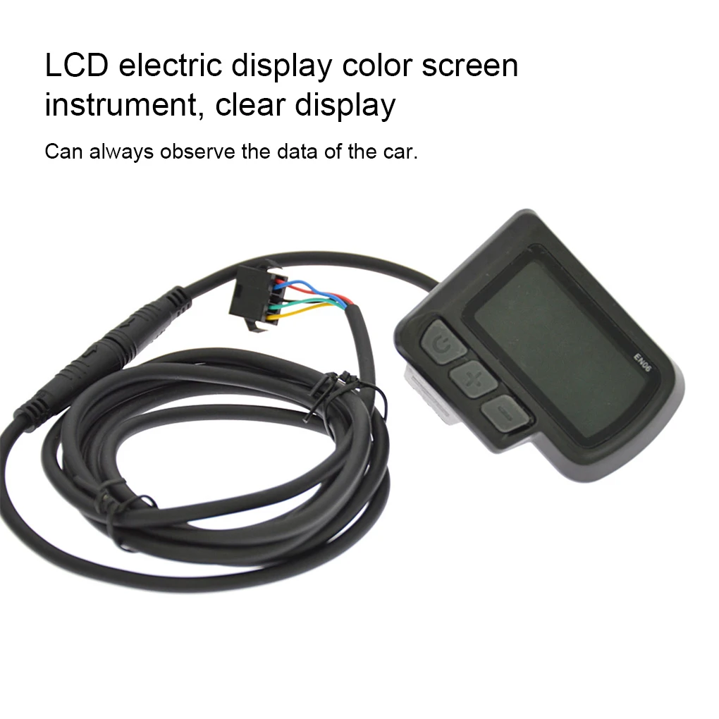 Medidor de bicicleta elétrica en06, display lcd, instrumento de bicicleta com energia usb, tela colorida, monitor de velocidade inteligente, acessórios de ciclismo