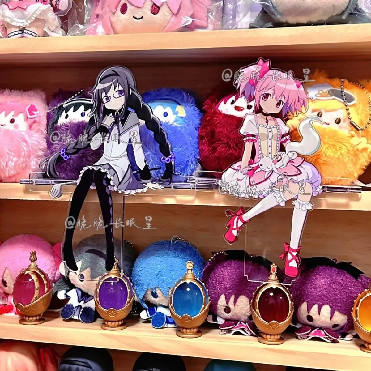 3Pcs/Pack Anime Figure Acrylic Stand Cute Model Plate Sitting Desk Decor Standing Sign Game Fans Gift