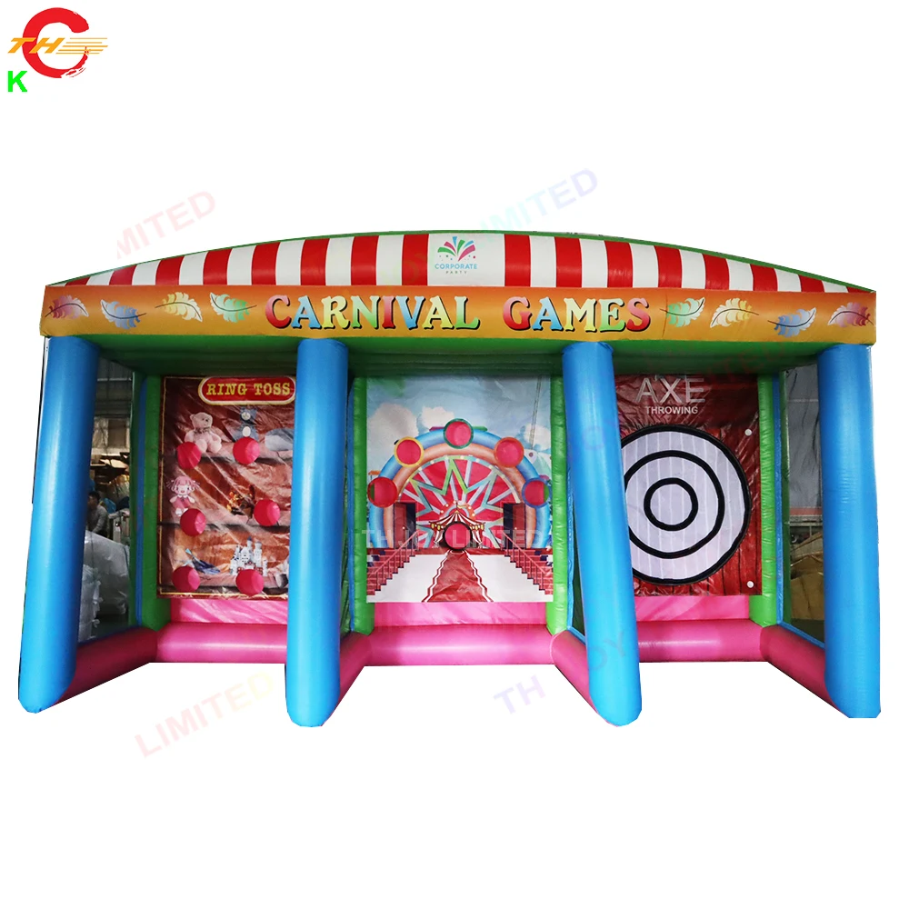 Fast Shipping New Inflatable Axes Throwing Inflatable Sport Game 3 in 1 Inflatable Carnival Toys for Sale