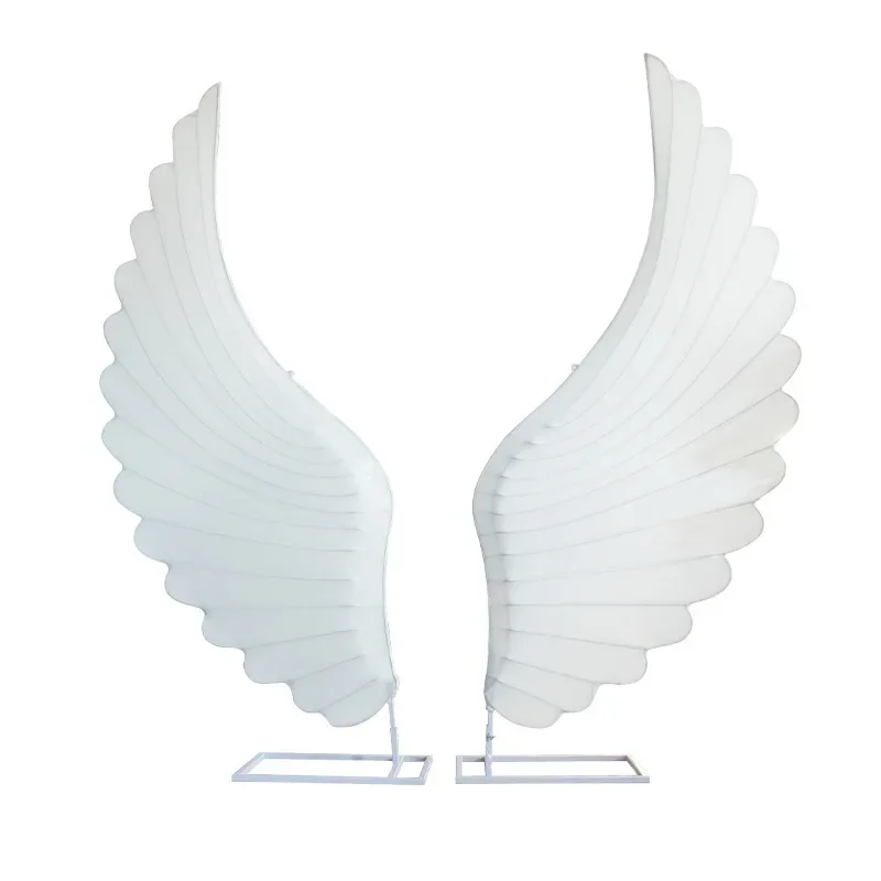 

Iron cloth art luminous angel wings, shopping mall wedding hall background venue layout props