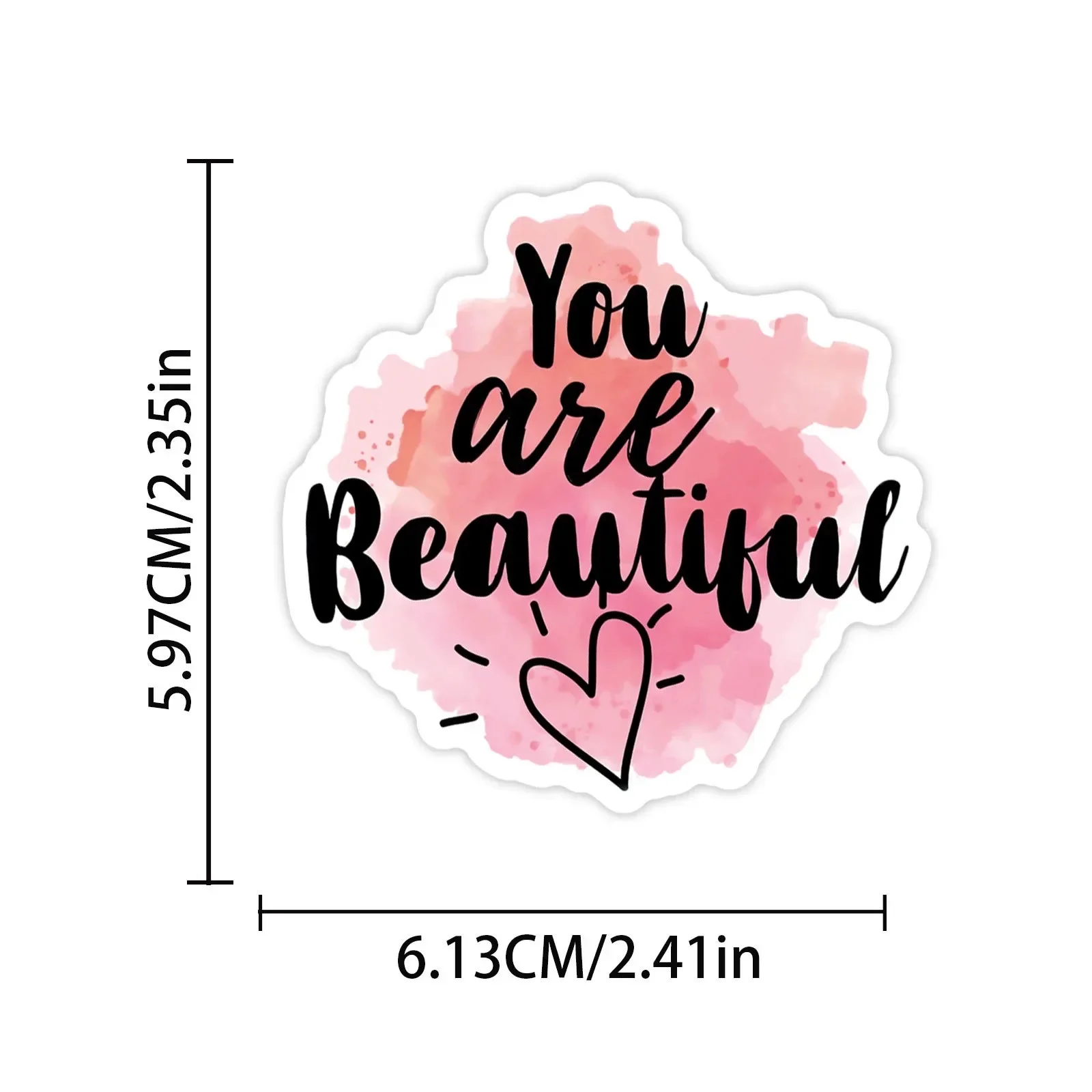 50 pezzi colorati parole positive ispiratrici adesivi con testo diario fai da te telefono laptop bagagli adesivi motivazionali graffiti decalcomanie