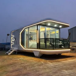 High End Cruiser Life Living Mobile Container Hotel / Prefabricated Futuristic Capsule Sapce House Villa/Prefab house