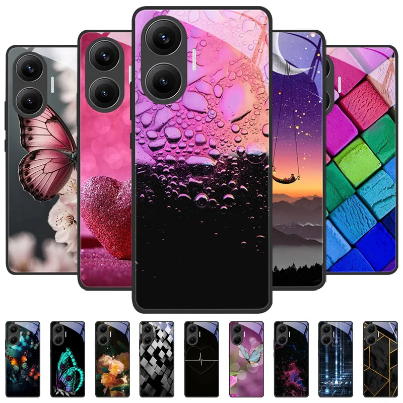 

Phone Case For Xiaomi POCO F7 F 7 5G Tempered Glass Case Shockproof Hard PC Shell Back Cover For POCOF7 Dustproof Bumper Fundas