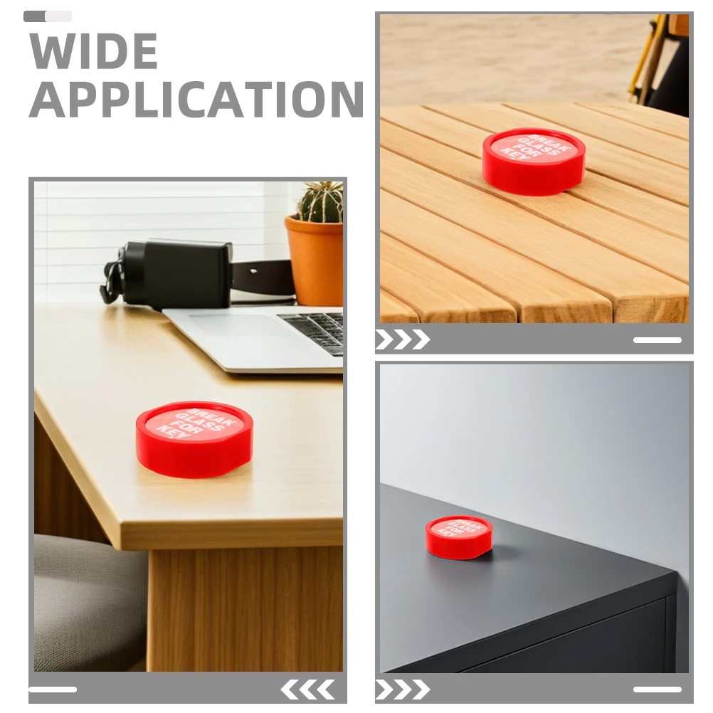 2 قطعة صندوق قفل آمن للمفتاح مقاوم للحريق تصميم مقاوم للماء في الهواء الطلق للمفاتيح بطاقات الوصول كسر الطوارئ حاوية أمان زجاجية #5