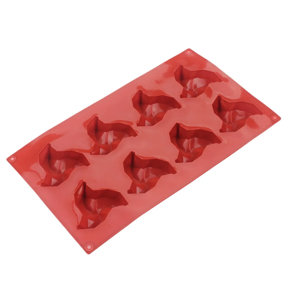 8 Hole Mini Pinwheel Windmill Silicone Cake Mold 3 Twist Leaf Design For Chocolate Candy Mousse Handcraft Wax Melt Soap Mould