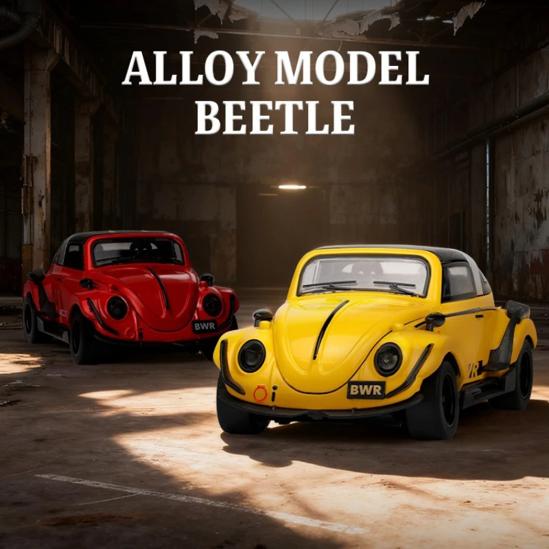 

Машинка-модель Volkswagen Beetle Convertible (1:32), литая под давлением, со звуком и светом