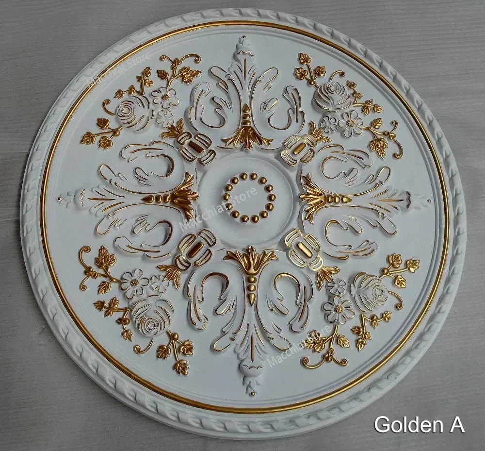 Chandelier Ceiling Plate Decor Rosette D800mm PU Decorative  Rose Pendent Lamp Base Panel Wall Moulding Medallion