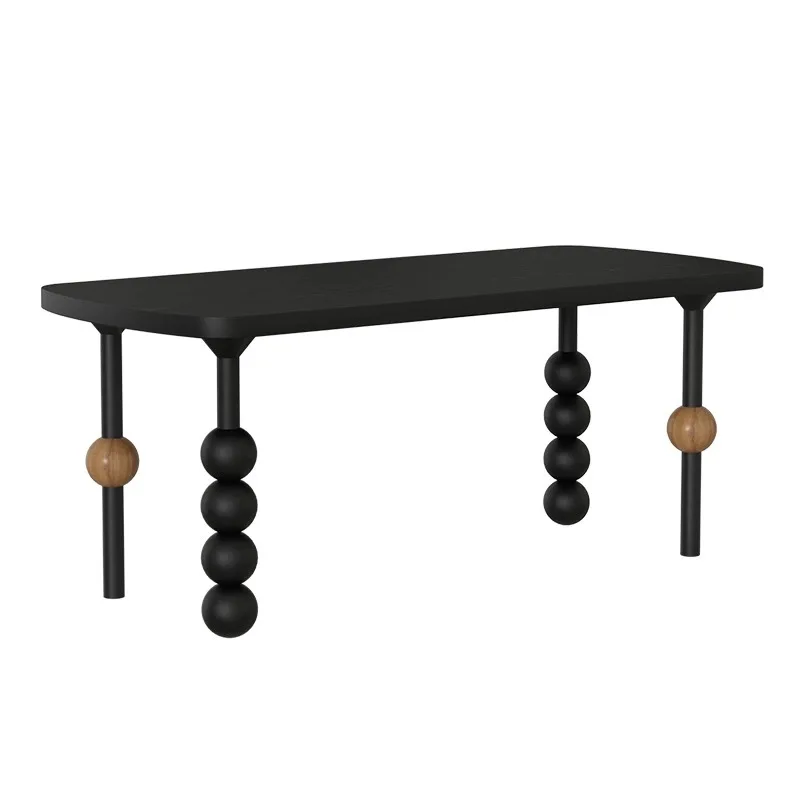 New Chinese style solid wood rectangular dining table clothing store decoration table French negotiation table