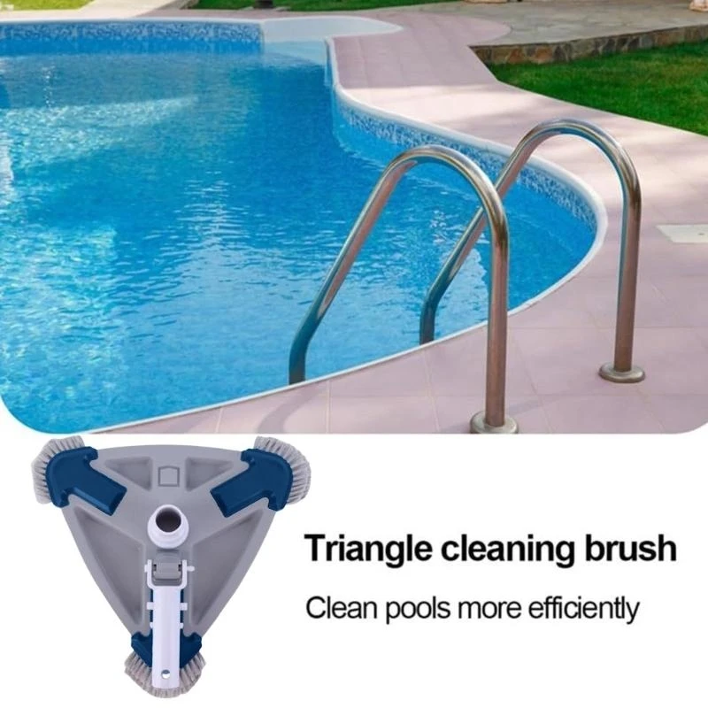 

Triangular Pool Vacuum Head for Pools Professional Pool Cleaning Head With Dense Soft Bristles Triangular Head KXRE