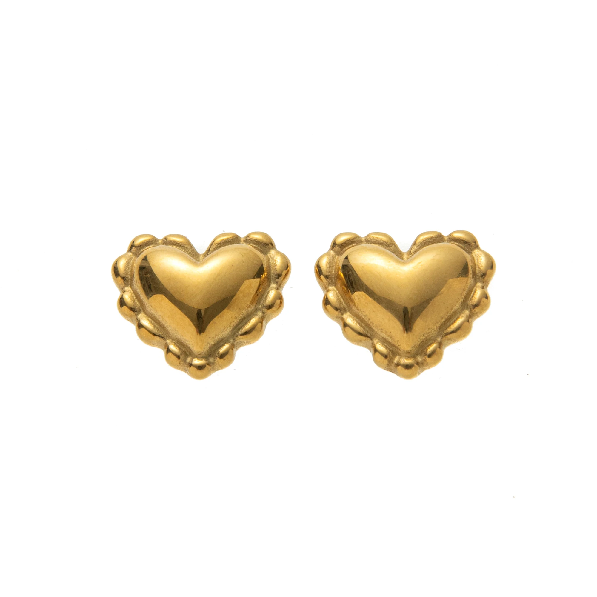 Irregular Love Pearl Earstuds INS Design Trendy Gold Plated 18K Gold Color Preserved Women's Gift