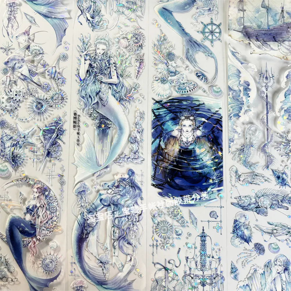 

Наклейки для скрапбукинга Journal A987 Cyber Ray Shadow BoBo Fish Western Fantasy Antique PET Goo Ka