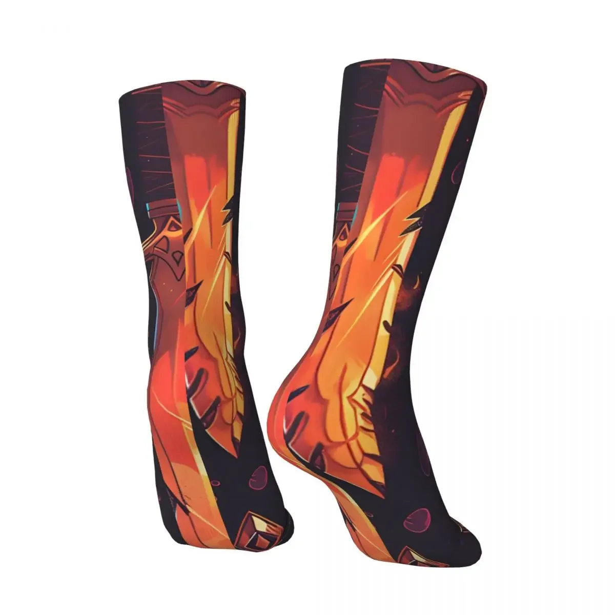 Men's Crazy Compression Crew Sock, Legendary Swords, RPG, Harajuku, Casual Qualidade Padrão