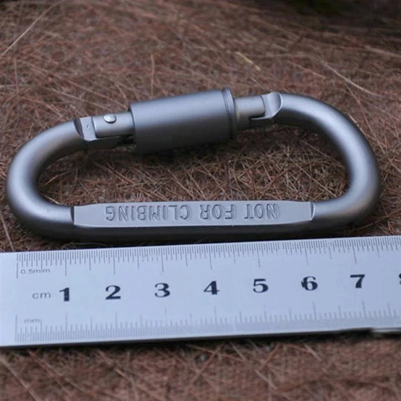 Outdoor Survival D-ring Locking Alloy Aluminum Screw Lock Hanging Hook Buckle Karabiner Mountaineering Camping Equipment