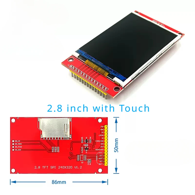 2.4/2.8/3.2 inch  LCD Touch Screen Shield for Arduino UNO R3 Mega2560 LCD Module 18-bit 262,000 Different Shades Display Board