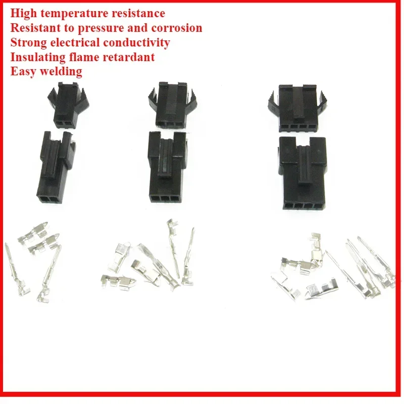 ConnectorsSM2/3/4/5/6/7/8/9/10/11/12 Pin Pitch 2.54MM  Female and Male Housing + Terminals  SM-2P SM-2R  SM2.54 Wire Housing JST