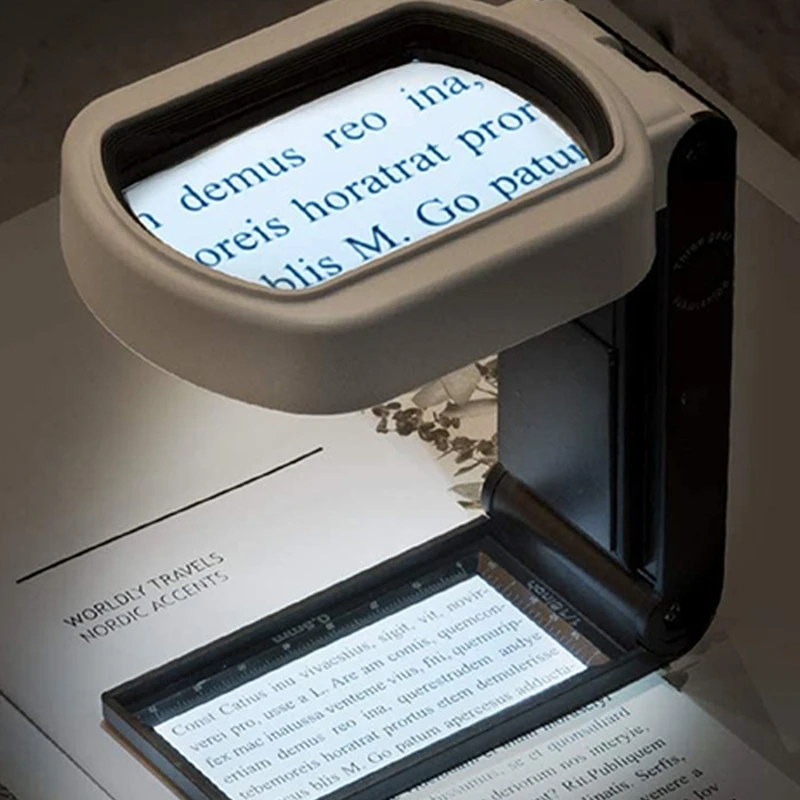 2Pcs Magnifying Glass With Light, 25X 10X Rechargeable Handheld And Standing Magnifier For Reading, Inspection, Jewelry