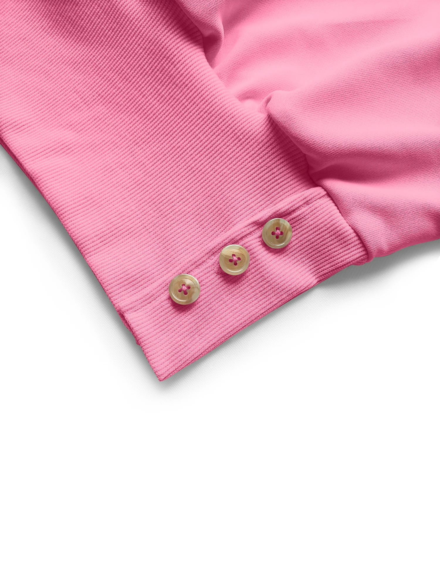 Lässiges Damen-Sweatshirt mit Rundhalsausschnitt, langärmliges Pullover-Oberteil mit geraffter Taille und seitlichen Knöpfen, einfarbig, schmale Passform, Streetwear – Detail 18