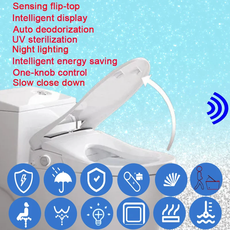 مقعد مرحاض بيديت فليب تلقائي، مرحاض ذكي، بيديت تحكم رقمي ياباني غطاء مرحاض رقمي للمراحيض من سانيترو إليكتريكو #2