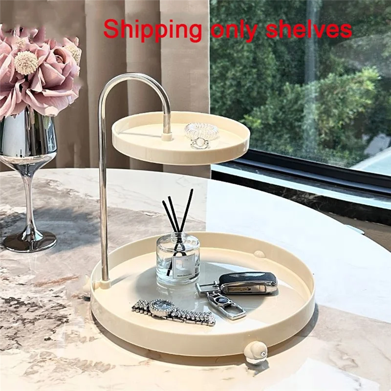 

B69C Makeup Organizer Tray Cosmetics Jewelry Lipstick Skin Care Rack Perfume Watch Glasses Key Rack Bathroom Shelf