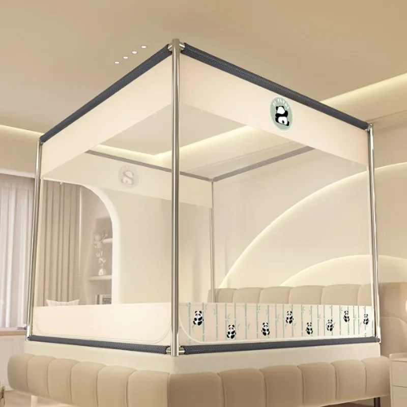 

Anti-drop mosquito net 2025 new premium yurt home bedroom bold installation-free mattress cartoon printing
