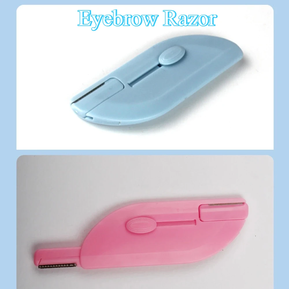 

3Pcs/Set 3 Colors Dual-end Eyebrow Razor Mini Candy Color Portable Razor Folding Stainless Steel Eyebrow Trimmer Face Care Tool